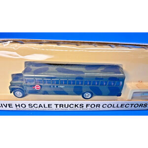 NOS w/box 1/87 HO Die cast Con-Cor U.S. ARMY Bus w/Original Box Route 66
